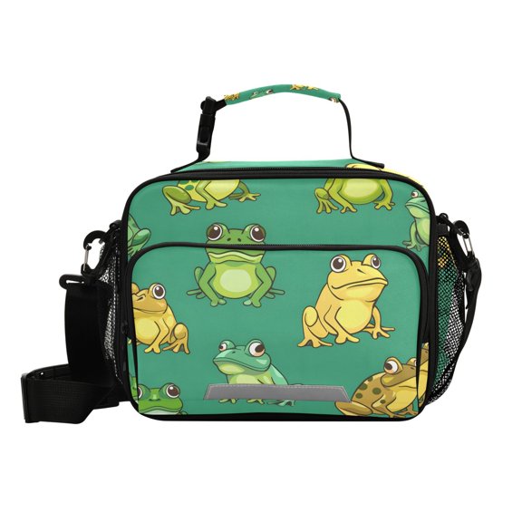 Cartoon Frogs Insulated Lunch Bag Portable Cooler Bag Mommy Bag Large Capacity 6L
