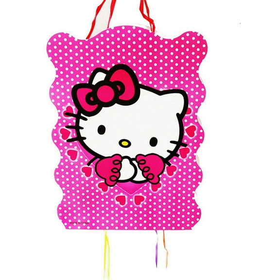 Cartoon Fun Kitty Anime Pull String Piata Toy for Kids | Candy-Filled Birthday Party Game - No Bats, Just Pull! Safe & Easy Pinata Opening