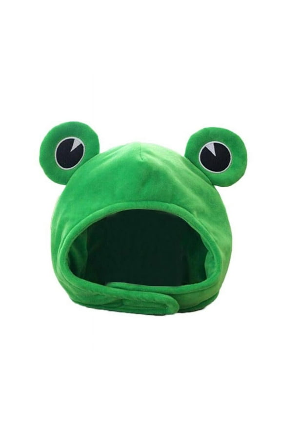 Cartoon Funny Adorable Plush Frog Hat Cosplay Costume Headgear Up Hat 2020 J3V3
