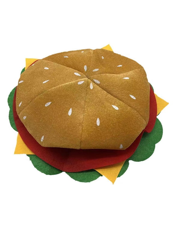 Cartoon Funny Fast Fancy Hat Hamburger Headgear Caps for Cosplay Theme Party
