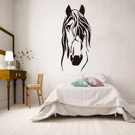 Cartoon Funny Horse Vinyl Wall Stickers Decor For Living Room Bedroom Kids Room Decoration Removable Wall Decals Mural Wallpaper 58x128cm