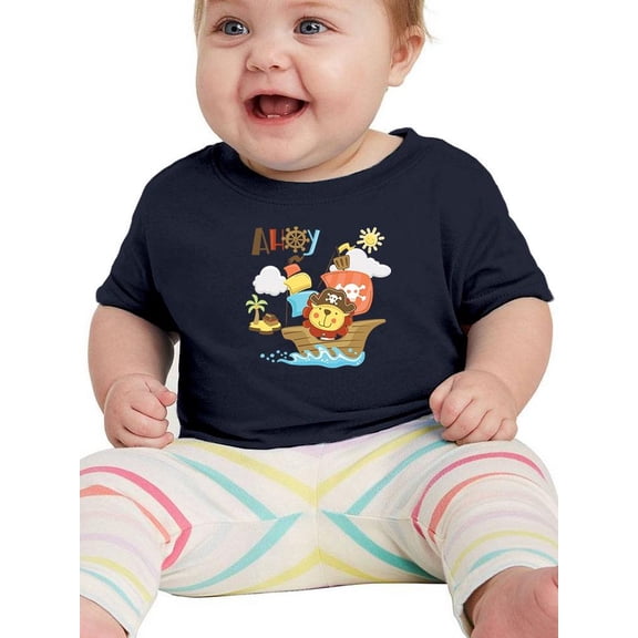 Cartoon Funny Lion On Sailboat T-Shirt Infant -Image by Shutterstock, 18 Months
