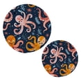 thumbnail image 1 of Cartoon Funny Octopus Pot Holders Trivets Set of 2 Cotton Hot Pads Mats for Hot Dishes Pots Pans Kitchen Cooking 7" 9.5", 1 of 7