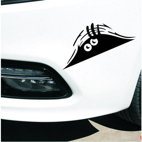 Cartoon Funny Peeking Monster Vinyl Car Sticker Emblem Badge Design in ...