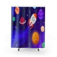 thumbnail image 1 of Cartoon Galaxy Background Premium 71"x74" Waterproof Shower Curtain for Stylish Bath Decor, 1 of 2