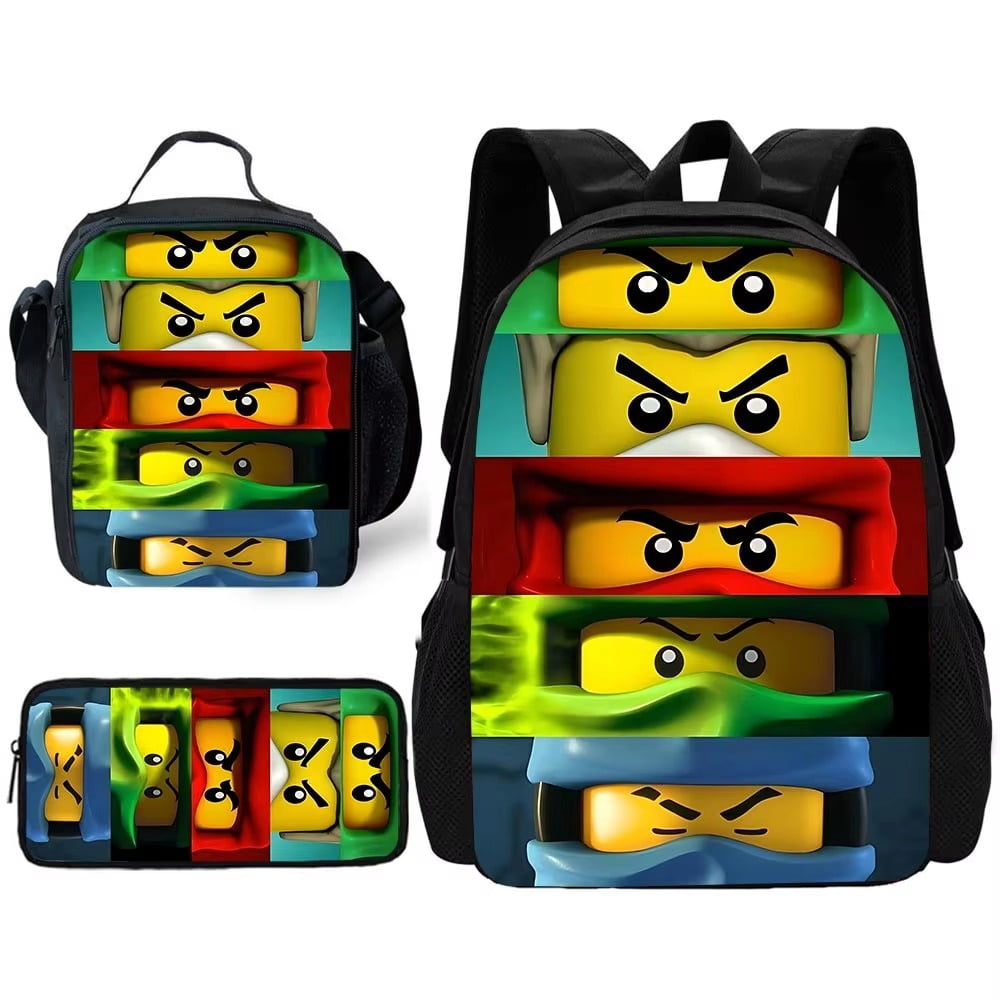 Cartoon Game Backpack 3 Piece Set Travel Daypack Combination, Back to ...