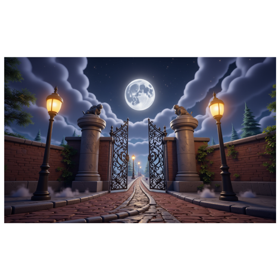 Cartoon Gargoyle Decoration Halloween Gate Spooky Theme for Outdoor Decor Gothic Event Haunted House