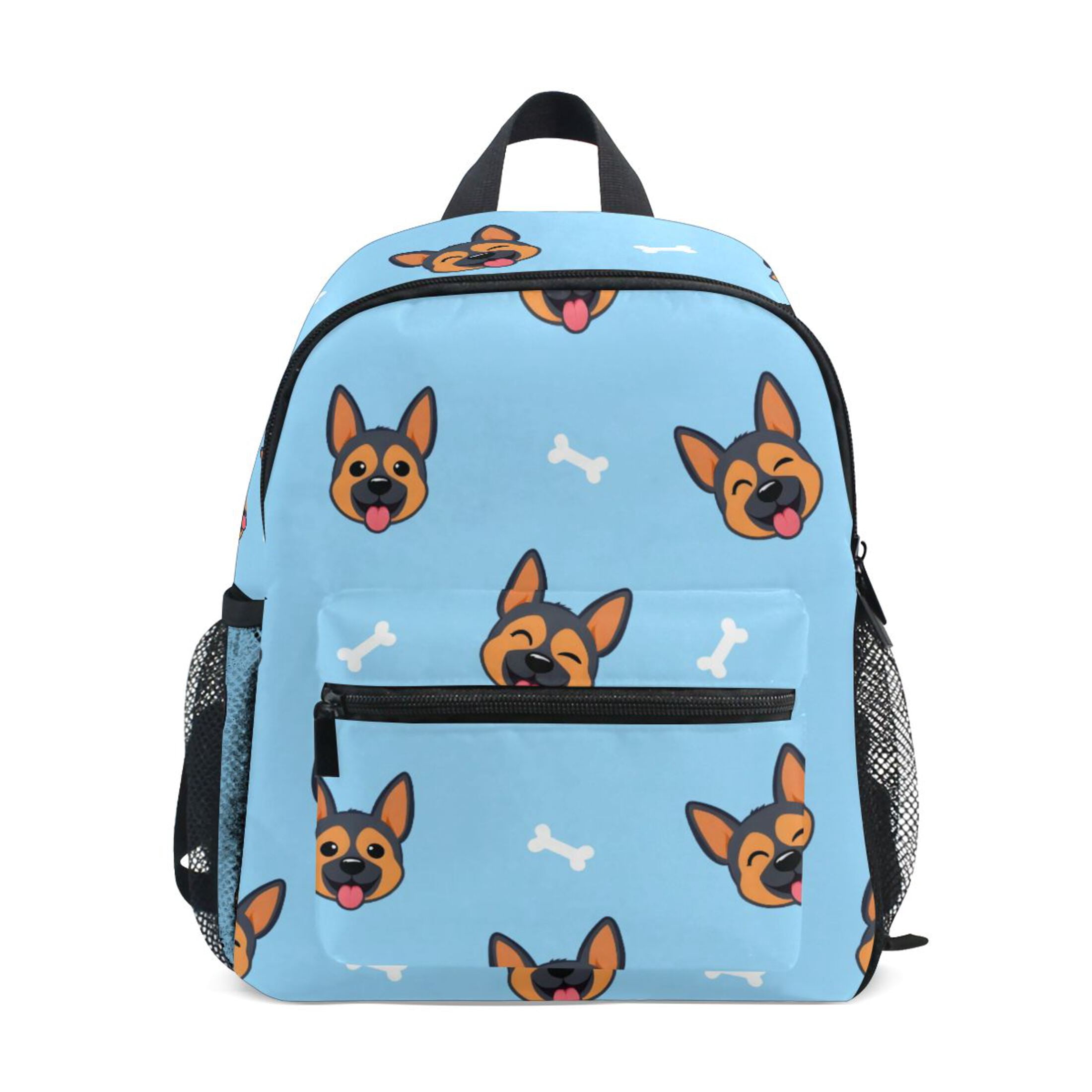 Cartoon German Shepherd Pattern Mini Backpack Cute Small Backpack with ...