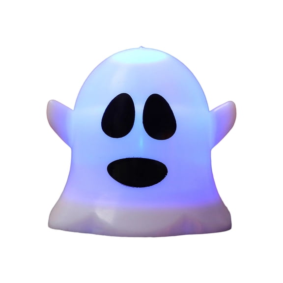 Cartoon Ghost LED Candle Lamp Halloween Decor, Mini Cute Expression Ghost Night Light, Scene Arrangement Prop Lamp for Home Pumpkin Halloween Party Supplies