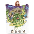 thumbnail image 1 of Cartoon Ghostbusters Flannel Blanket Ultra-Soft Micro Fleece Throw Blanket For Bed Sofa Couch Car Office Unisex Adult Fuzzy Bed Blanket Cozy Kids Throw Blanket 80"x60", 1 of 8