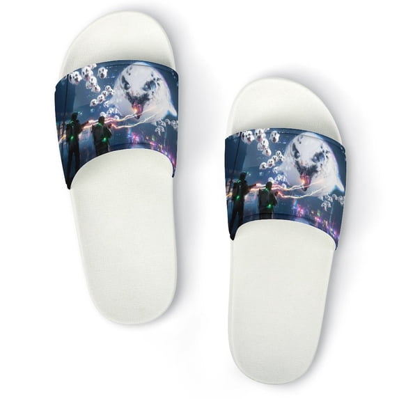 Cartoon Ghostbusters Unisex Slippers Summer Beach Slippers Casual Non Slip Comfortable Slide Sandals Home Slippers For Men Women