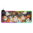 thumbnail image 1 of Cartoon Ghosts and Pumpkin Lights Wireless Charging RGB Gaming Mouse Pad Large Keyboard Mat Rubber Base 13 Light Modes, 1 of 6