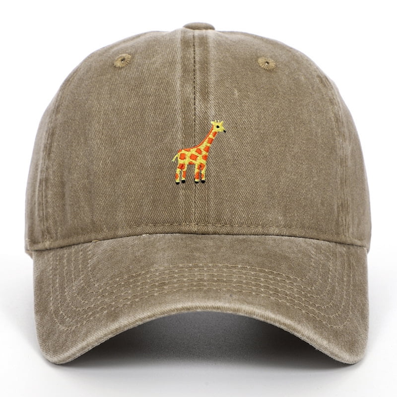 Cartoon Giraffe Embroidered Baseball Cap for Men and Women, Cute ...