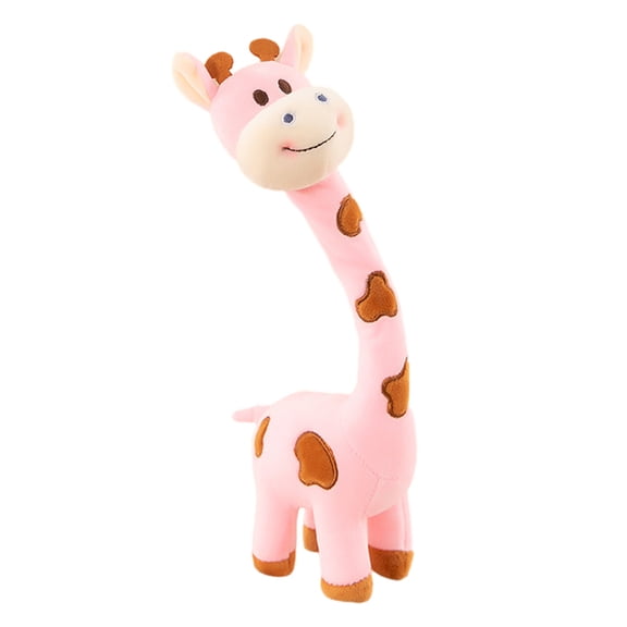 Cartoon Giraffe Plush Toy Cuddly Stuffed Animal Toy for Kids Giraffe Doll Perfect Gift Peach 30CM