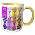 thumbnail image 1 of 3drose, Cartoon Giraffe Pop Art, 11oz Two-tone Yellow Mug, 1 of 6