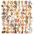 thumbnail image 1 of Cartoon Giraffe Theme Stickers, Waterproof Giraffe Theme Sticker for Water Bottle Laptop Phone Cases Planner Skateboard Luggage Helmet Party Favor Decor, Ideal for Adults Teens Teacher Rewards, 1 of 9