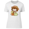 thumbnail image 1 of Cartoon Girl Travel Gear T-Shirt Women -Image by Shutterstock, Female XX-Large, 1 of 4