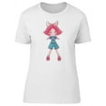 thumbnail image 1 of Cartoon Girl With Big Bow Tie T-Shirt Women -Image by Shutterstock, Female Small, 1 of 4