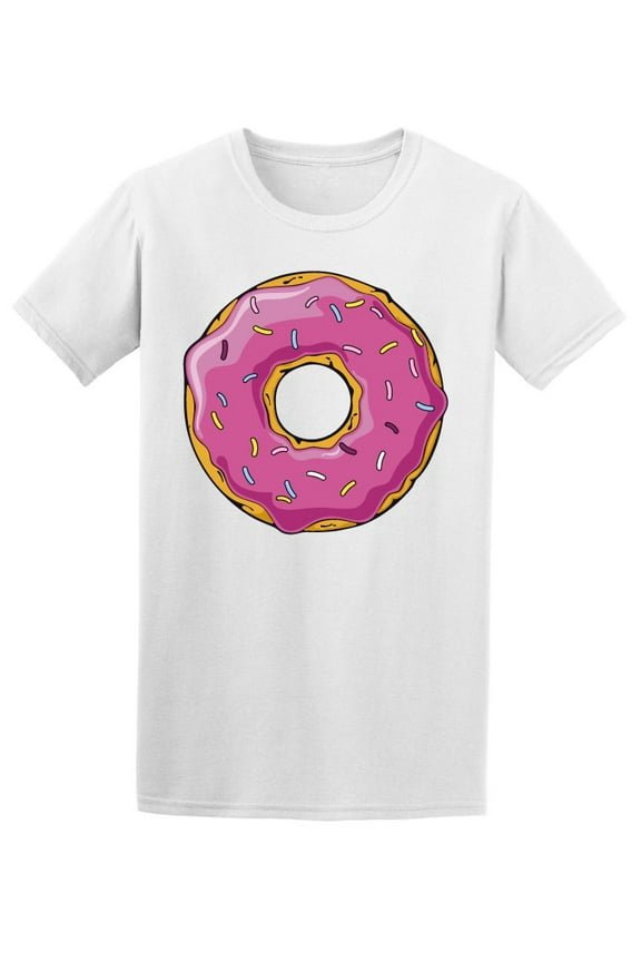 Cartoon Glazed Sweet Donut T-Shirt Men -Image by Shutterstock, Male x-Large