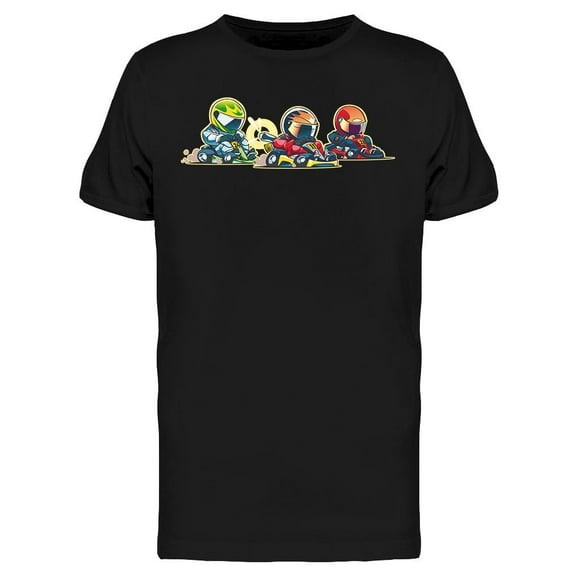 Cartoon Go Kart Racers T-Shirt Men -Image by Shutterstock, Male Small