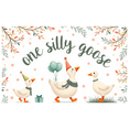 thumbnail image 1 of Cartoon Goose Birthday Banner Decorative Design Party Backdrop for Children's Celebration Outdoor Event, 1 of 7