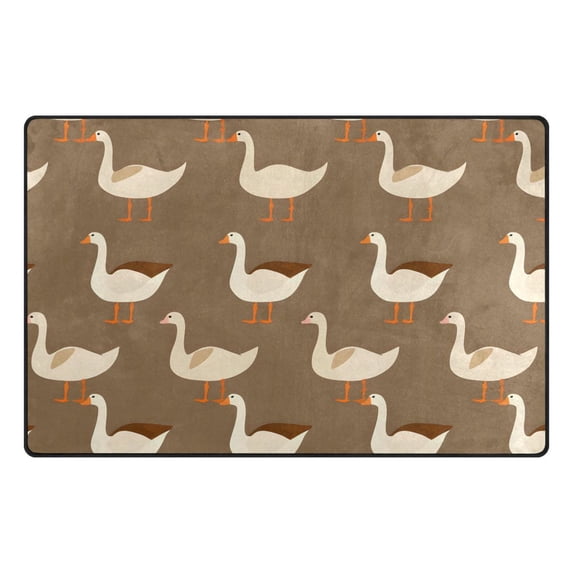 Cartoon Goose Pattern Memory Foam Area Rug 31"x20" Non Slip, Absorbent, Fade Proof for Living Room, Bedroom, Office