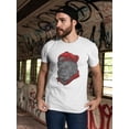 thumbnail image 1 of Cartoon Gorilla Wearing Red Hat T-Shirt Men -Image by Shutterstock, Male 3X-Large, 1 of 4