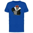 thumbnail image 1 of Cartoon Gorilla With A Crown T-Shirt Men -Image by Shutterstock, Male Large, 1 of 2