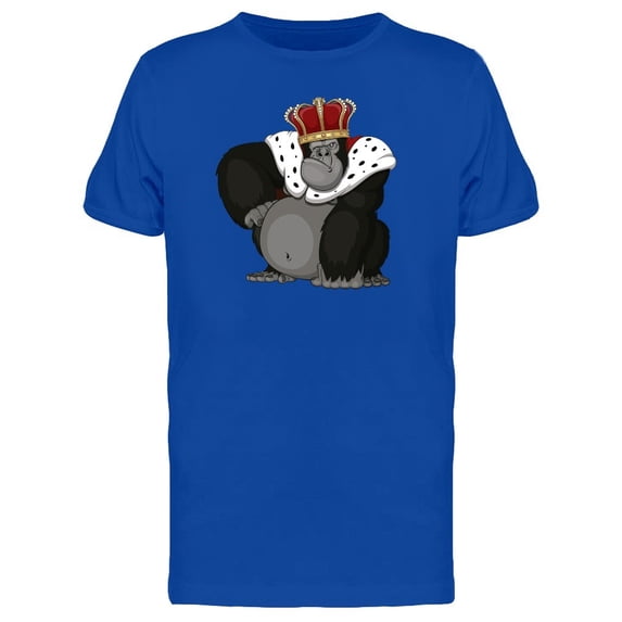 Cartoon Gorilla With A Crown Tee Men's -Image by Shutterstock