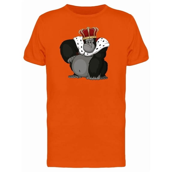Cartoon Gorilla With A Crown Tee Men's -Image by Shutterstock