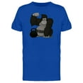 thumbnail image 1 of Cartoon Gorilla With Kettlebell T-Shirt Men -Image by Shutterstock, Male Small, 1 of 2