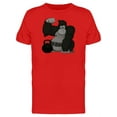 thumbnail image 1 of Cartoon Gorilla With Kettlebell T-Shirt Men -Image by Shutterstock, Male x-Large, 1 of 2