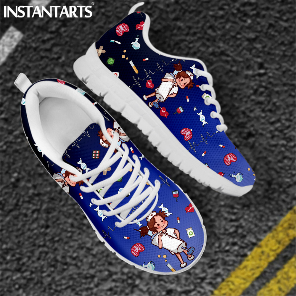Cartoon Gradient Nursing Shoes for Injection Department Nurse Medical