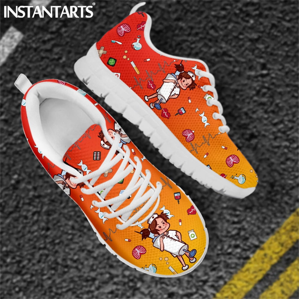 Cartoon Gradient Nursing Shoes for Injection Department Nurse Medical