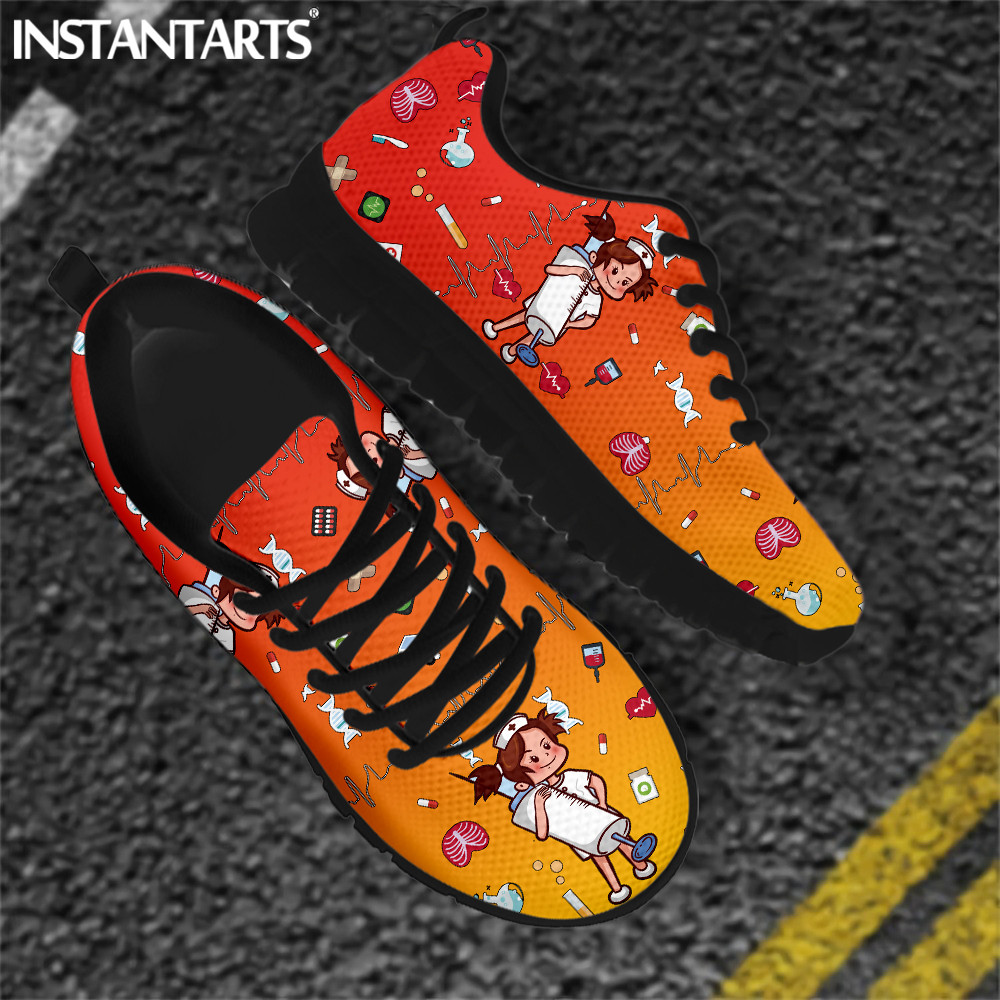 Cartoon Gradient Nursing Shoes for Injection Department Nurse Medical