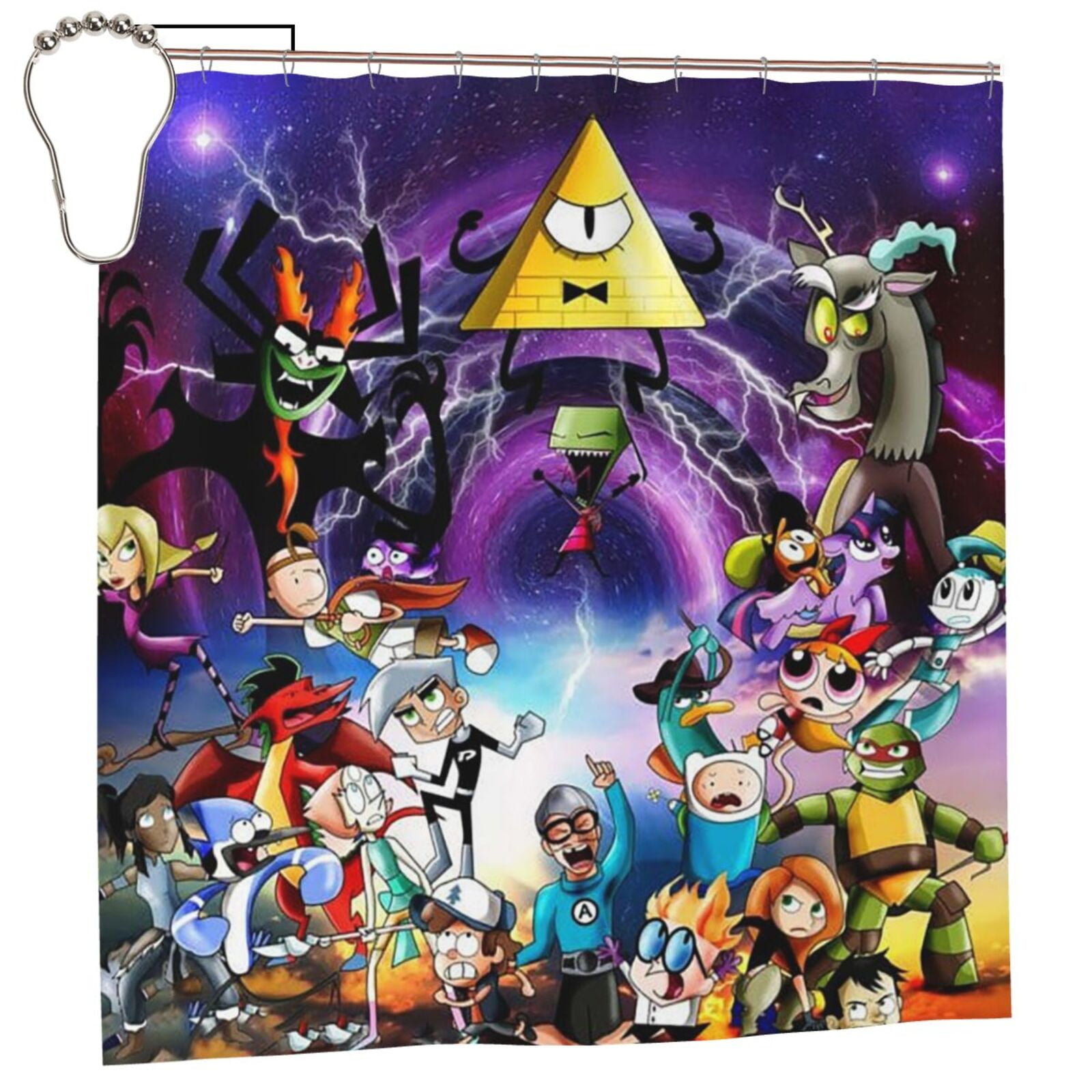 Cartoon Gravity Falls Games Shower Curtain 72 X 72 In Bathroom Decor ...