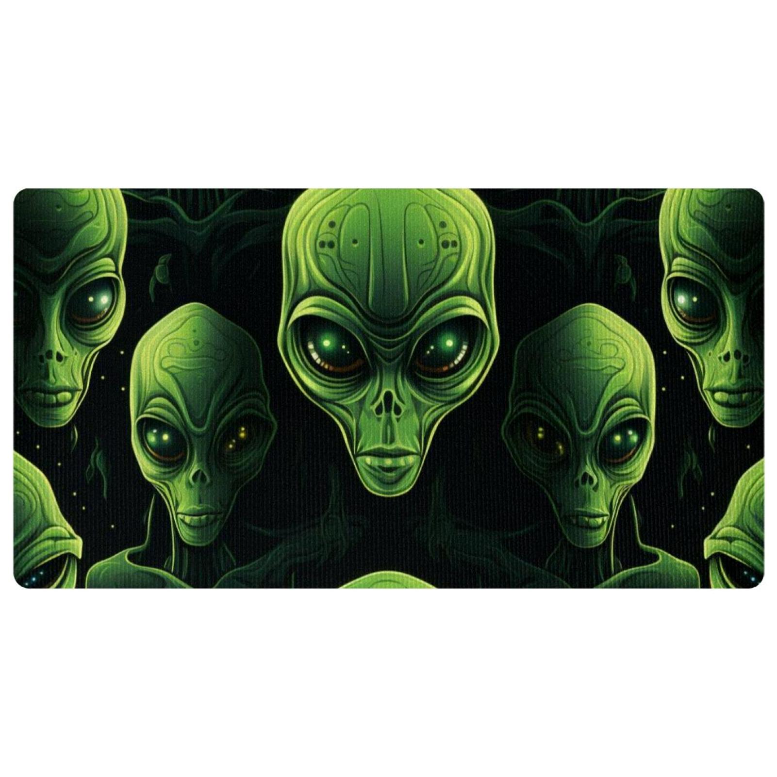 Cartoon Green Alien Deluxe Kitchen Mats for Floor - Anti Fatigue, Large ...