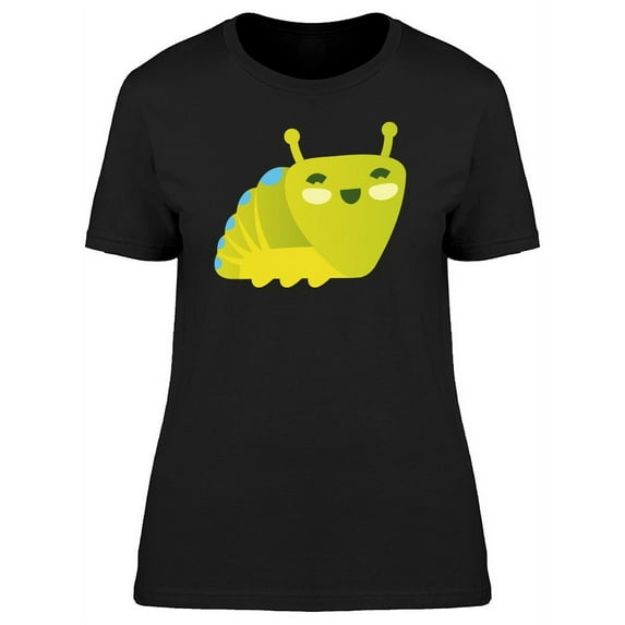 Cartoon Green Caterpillar T-Shirt Women -Image by Shutterstock, Female Small