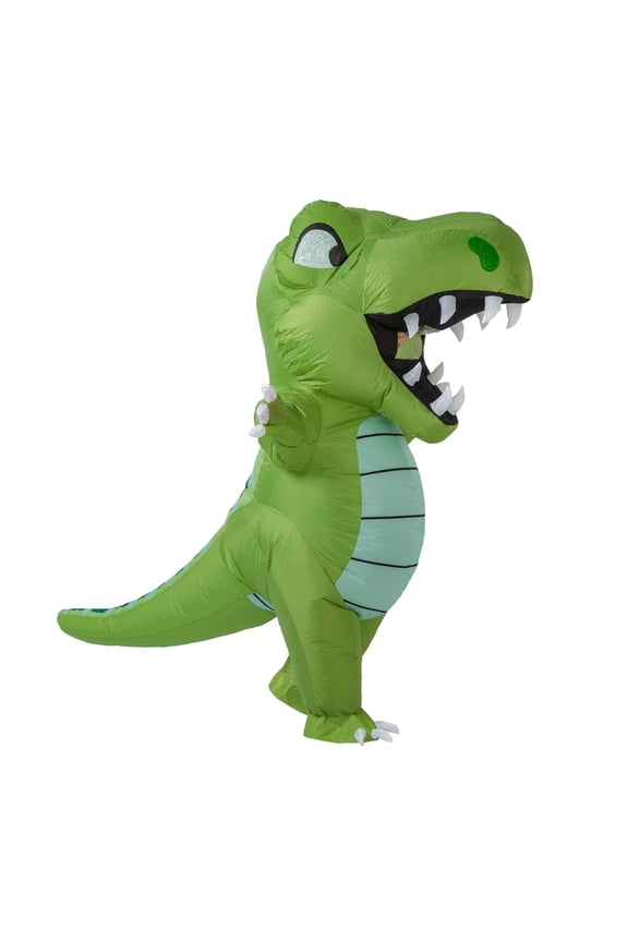 Cartoon Green Dinosaur Inflatable Clothing Family Size for Parties Fun Wearable Inflatable Costume