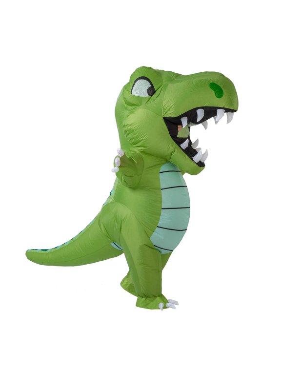 Inflatable Crocodile Costume for Adults, Funny Blowup Alligator Suit for Halloween Cosplay Party