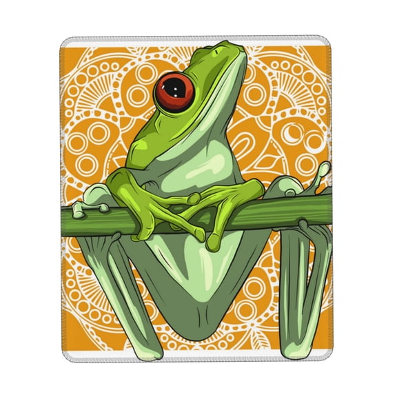 Cartoon Green Frog Gaming Mouse Pad 7.9 x 9.5 in Rectangle Computer Mousepad Mat Non-Slip Rubber Base for Office Laptop PC