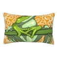 thumbnail image 1 of Cartoon Green Frog Pillowcase 16x24 Rectangle Throw Pillow Case Cover Cushion with Hidden Zipper for Sofa Couch Car, 1 of 2
