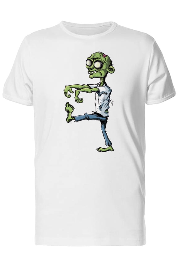 Cartoon Green Zombie Stalking Tee Men's -Image by Shutterstock