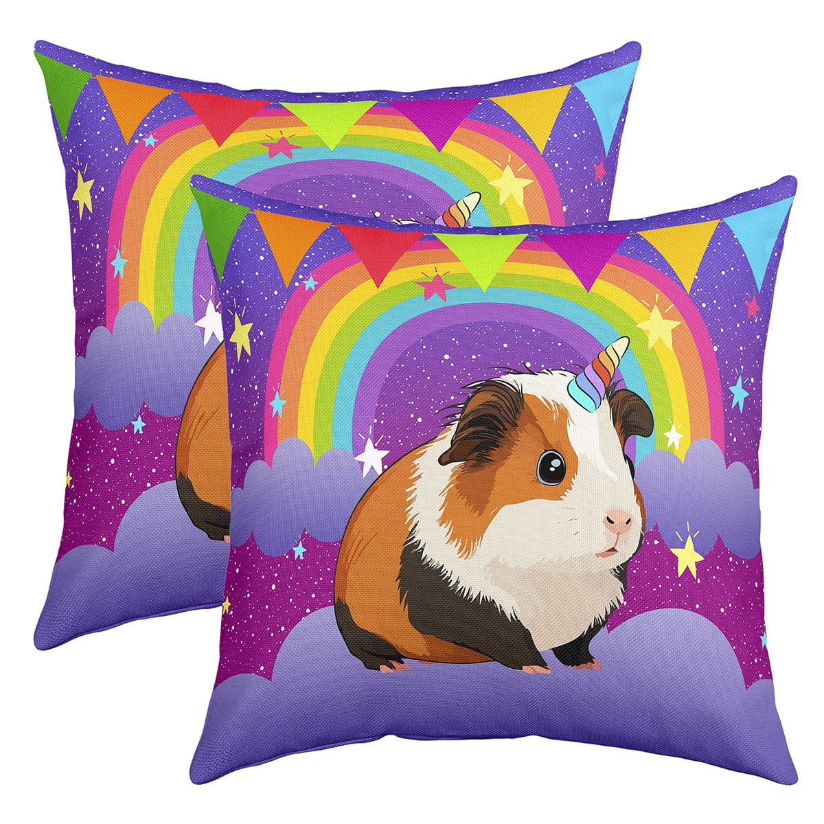 Cartoon Guinea Pig Printed Throw Pillow Covers Kids Cartoon Kawaii