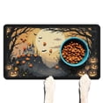 thumbnail image 1 of Cartoon Halloween Pumpkin Dog Food Mats for Floors Absorbent No-Slip 17x30 Inch Cat Food Mat Ghost Boo Spooky Cat Mat for Food EcoFriendly Durable Pet Placemat, 1 of 7
