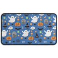 thumbnail image 1 of Cartoon Halloween Pumpkin Front Door Mat Anti Slip Evil Pumpkin Ghost Doormat Friendly for Door Kitchen Bathroom Bedroom Crystal Velvet 30x17 Inches, 1 of 7