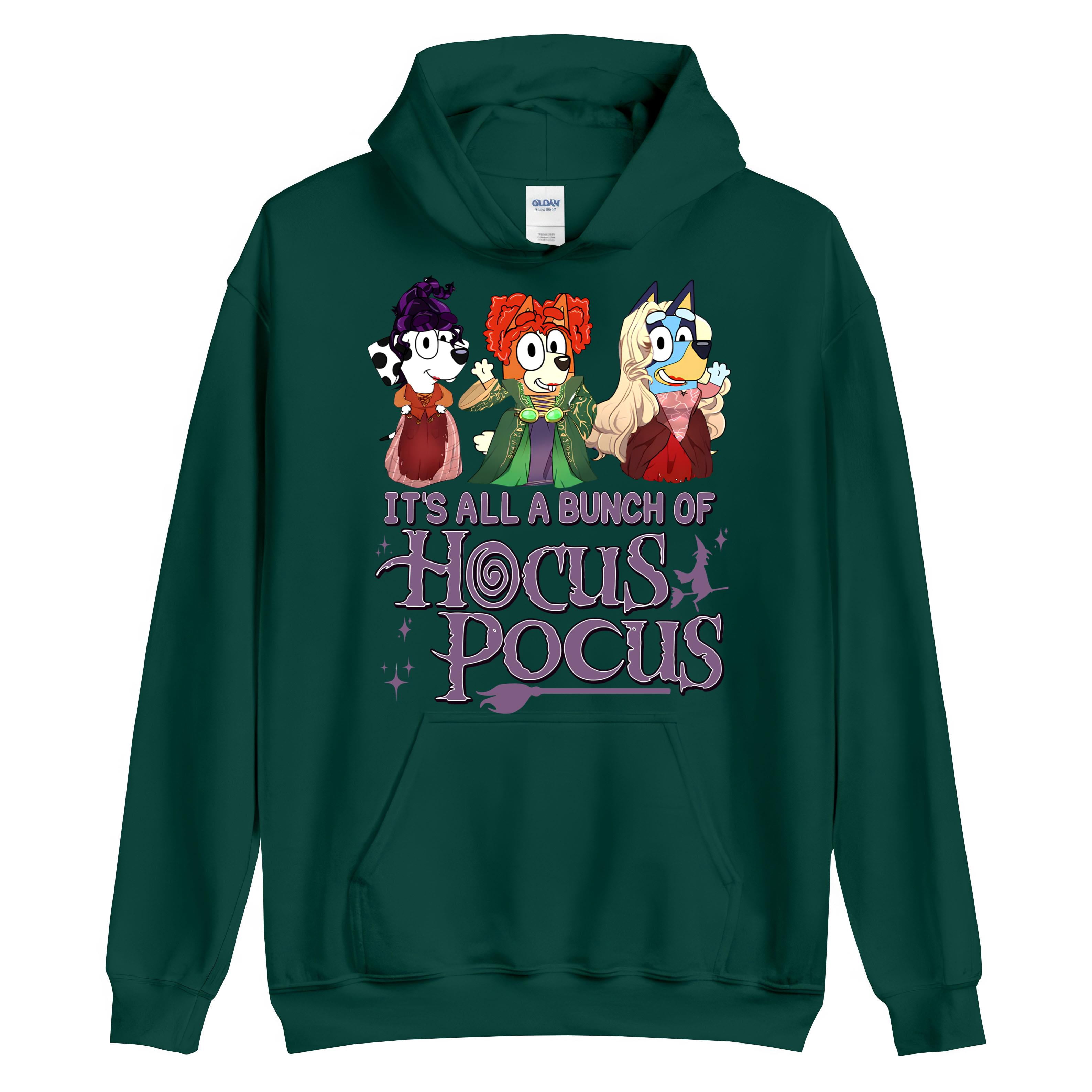 Cartoon Halloween T-shirt, It's All a Bunch of Hocus Pocus - Spooky ...