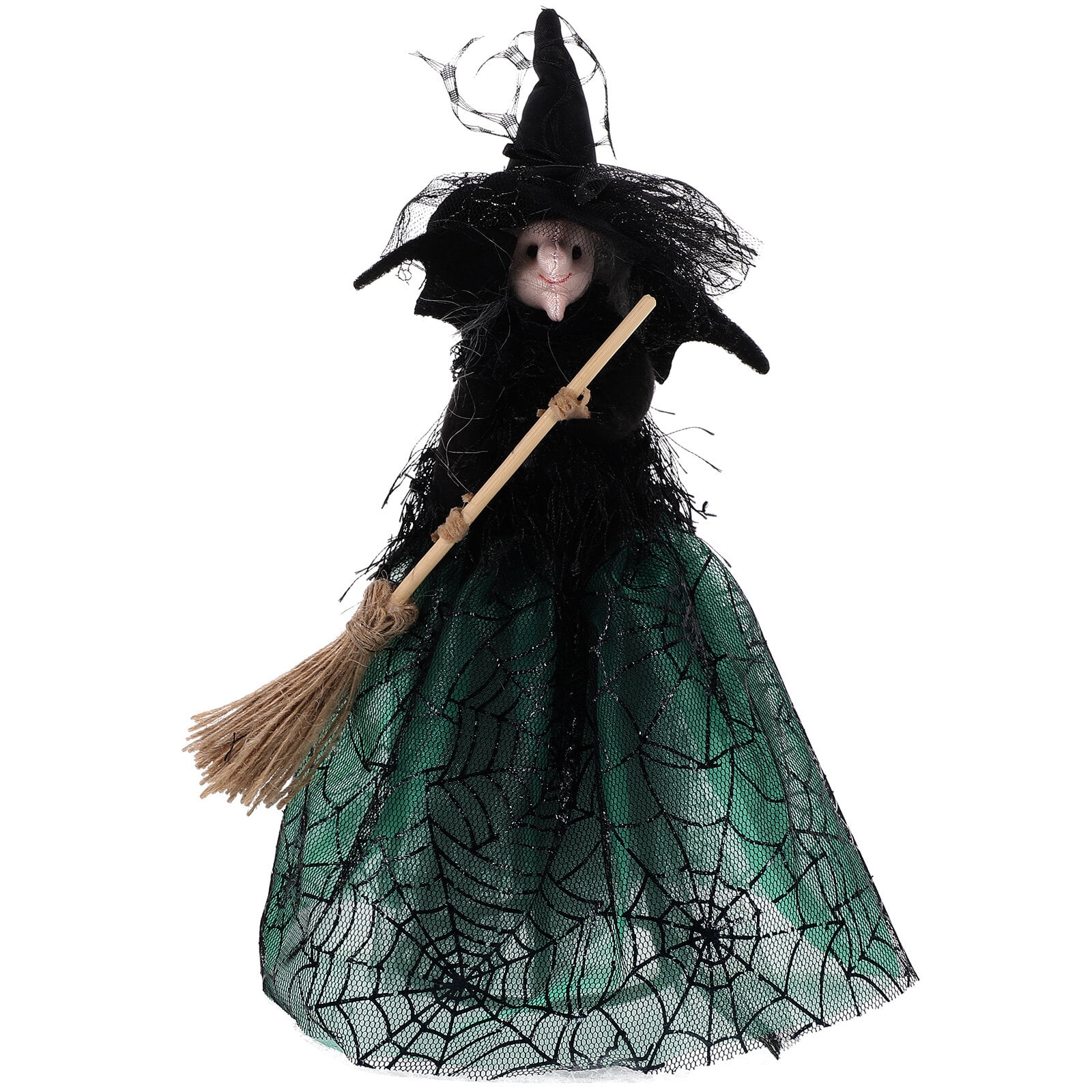 Cartoon Halloween Witch Doll Decor Halloween Tree Topper Witch Doll ...