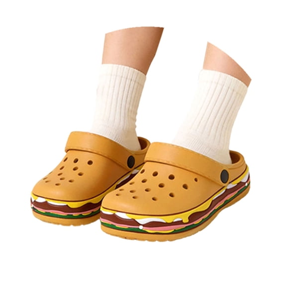 Cartoon Hamburger Kids Sandal Slippers Summer Beach Slide Shoes By Girls Casual Outdoor Footwear Clothes