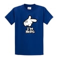 thumbnail image 1 of Cartoon Hand, I'm Hers Men's Short Sleeve T-shirt, Funny Hand Pointing I'm Hers-royal-4xl, 1 of 4